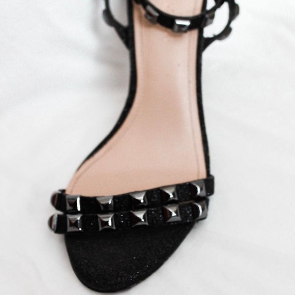 Open Toed Ankle Strapped Cone Heels - Picture 3 of 5